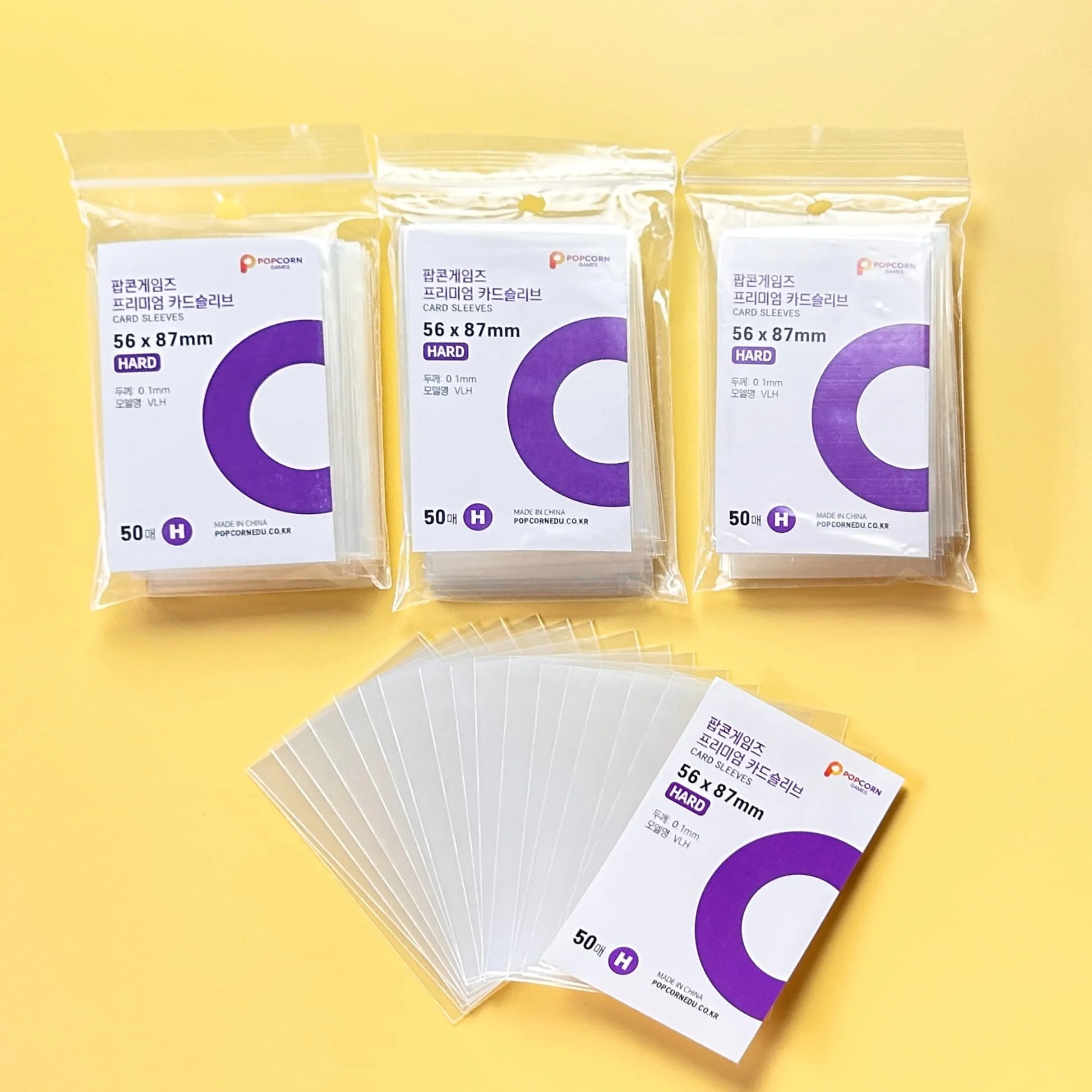 50pcs Korea Card Sleeves Clear Acid Free CPP HARD Photocard Holographic Protector Film Album Binder Photo Popcorn Card
