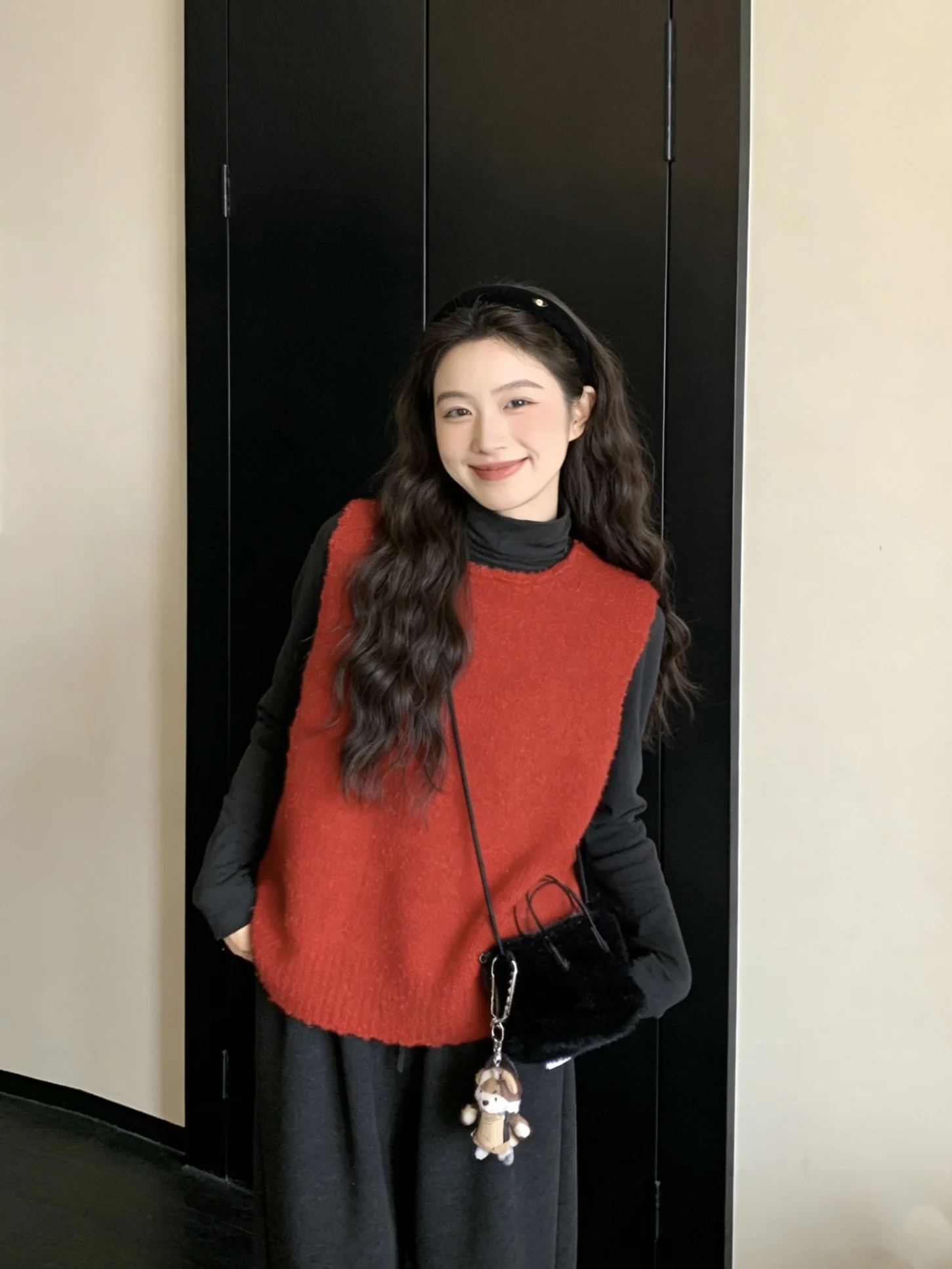 

Soft Cozy Knitted Sweater Vest Women's Faionable Spring New Year's Layering Sle French Sle Loose Fit Polyester Fiber