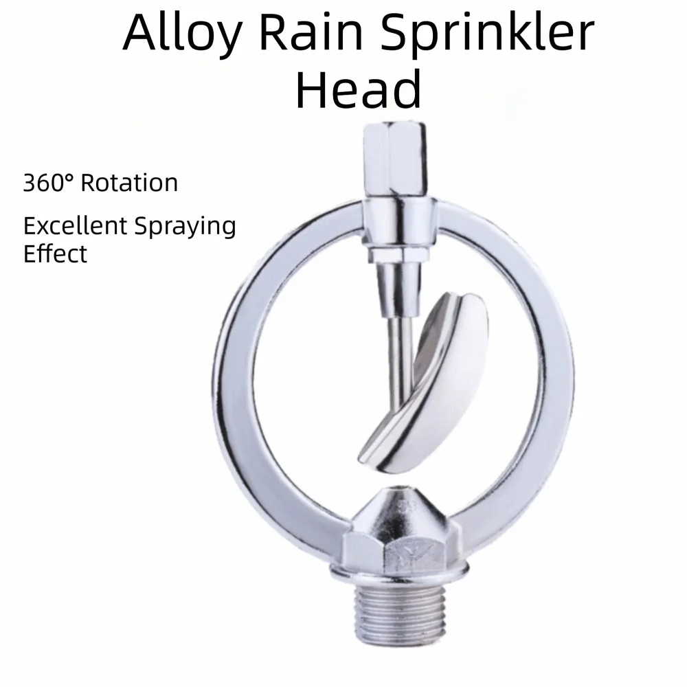 

360 Degree Rotation Alloy Rain Nozzle Heavy Duty Metal Butterfly Head Automatic Rotating Sprayer Scattering Nozzle