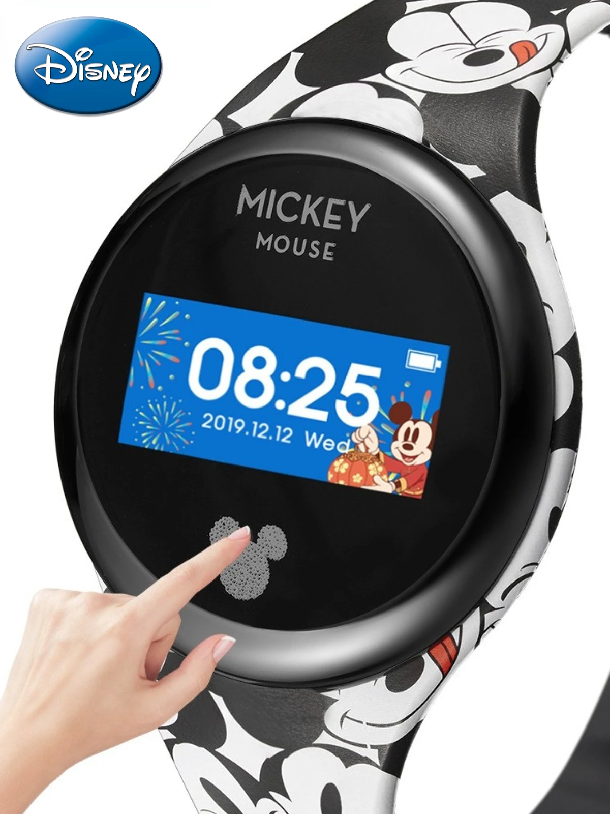 Disney-reloj Digital de Mickey Mouse para niños y niñas, reloj deportivo inteligente con pantalla táctil para estudiantes, dibujos animados