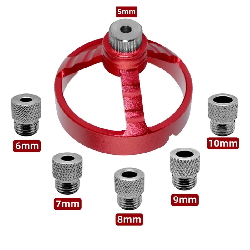 Center Doweling Jig 5/6/7/8/9/10mm Drilling Guide Vertical Pocket Hole Jig Joinery Dowel Hole Punch Locator Tool Blue