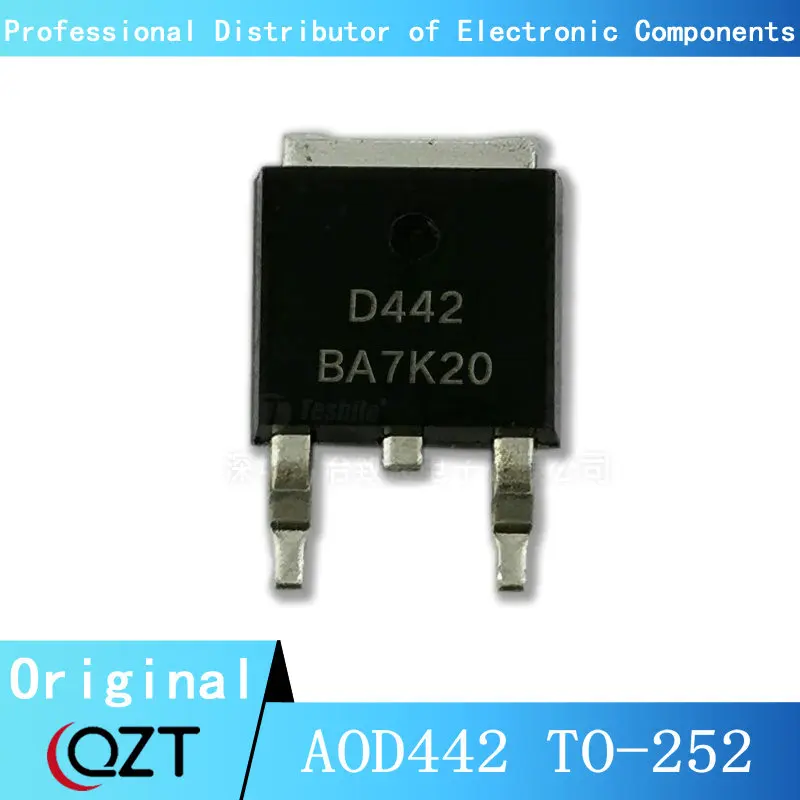 10 pçs/lote AOD442 TO252 D442 37A 60V PARA-252 chip Novo local