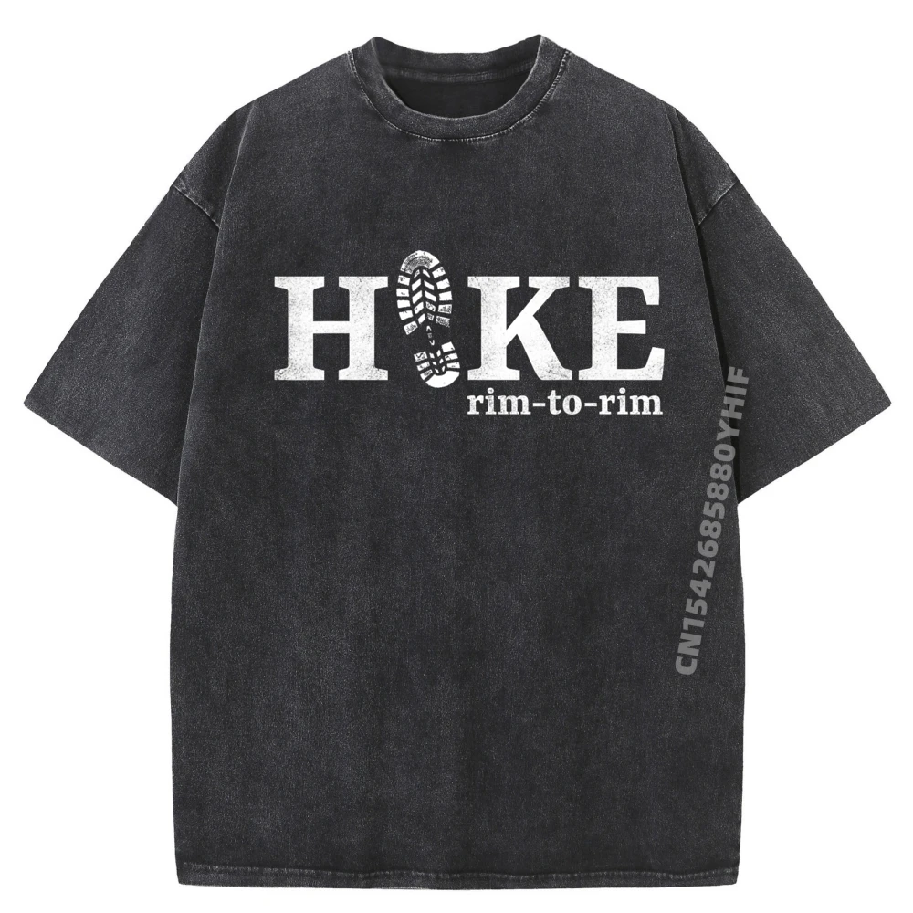 

Hike Rim To Rim Забавная роскошная футболка для кемпинга, мужские футболки высокого качества, повседневная стираная одежда, повседневная одежда