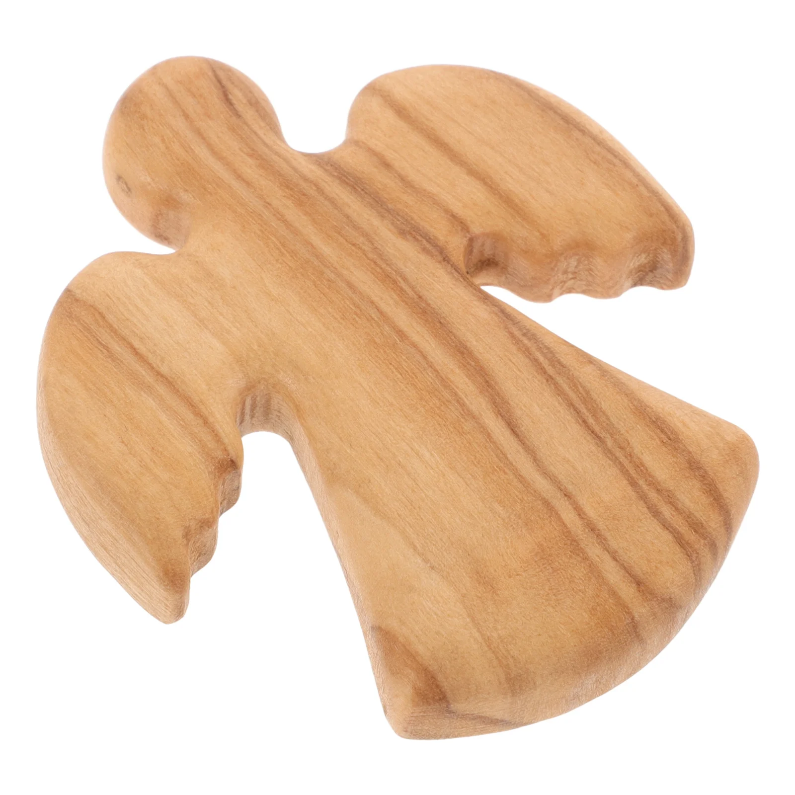 

Hand Carved Small Wood Angel Prayer Statue Comfort Protection Wooden Decor Photo Prop Abstract Sculpture Christian Wood Angel
