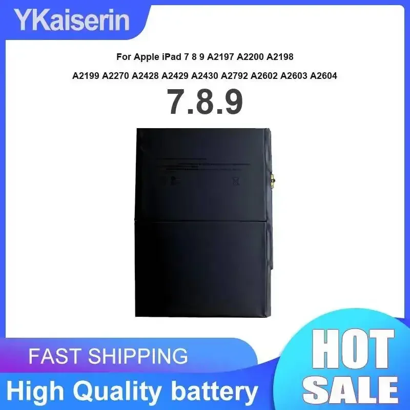 

Аккумулятор для ноутбука 7.8.9 4300 мАч для Apple iPad 7 8 9 A2197 A2200 A2198 A2199 A2270 A2428 A2429 A2430 A2792 A2602 A2603 A2604