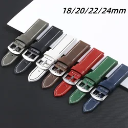 18mm 20mm 22mm 24mm Fashion Watch Band Strap Sport Vintage Leather Watchband Universal Wrist for Omega Watch Accessories