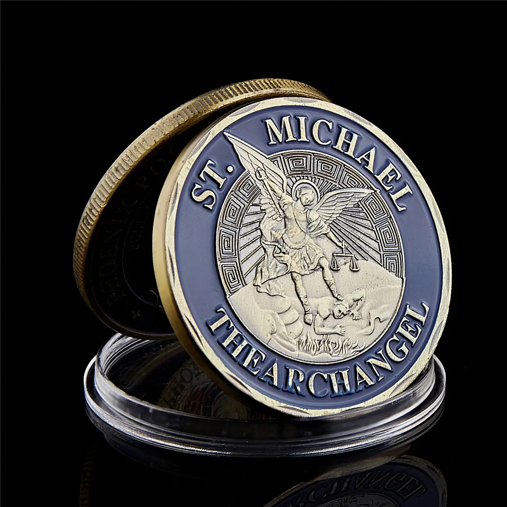 St Michael Archangel Our Fallen Officer Patron Saint Challenge Coin Collectibles