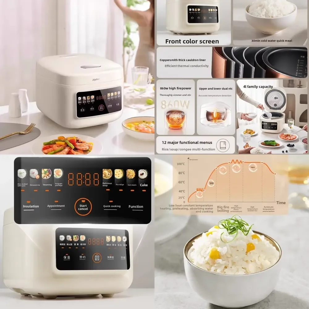 2026 4L Rice Cooker for Joyoung Multi Function Electric Pressure Cooker for Household Use 3 4 5 People Large Capacity Smart