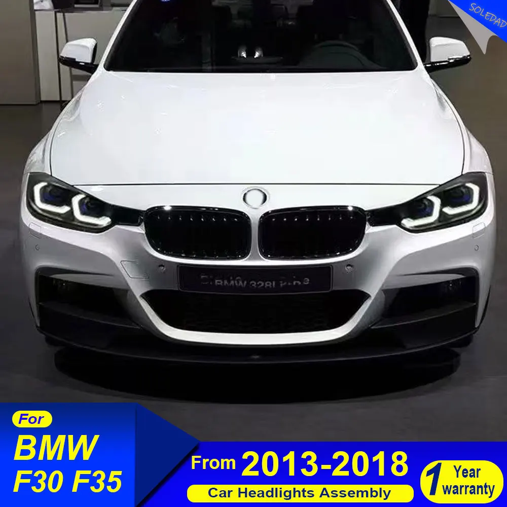 

2 шт. светодиодные фары в сборе для BMW F30 F35 320i 328i 335i 3 серии 2013-2018 DRL Янтарные указатели поворота Автомобильные аксессуары