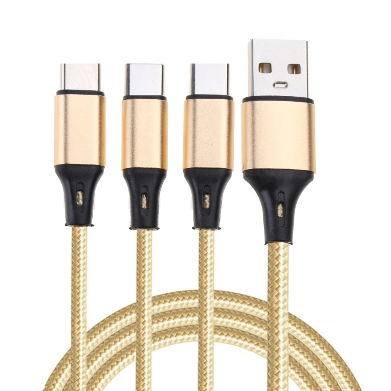 3-in-1 USB Fast Charger Cable Car Charging USB To 3 Type-C Cable For Samsung Xiaomi Huawei USB C Multi Connector Cable