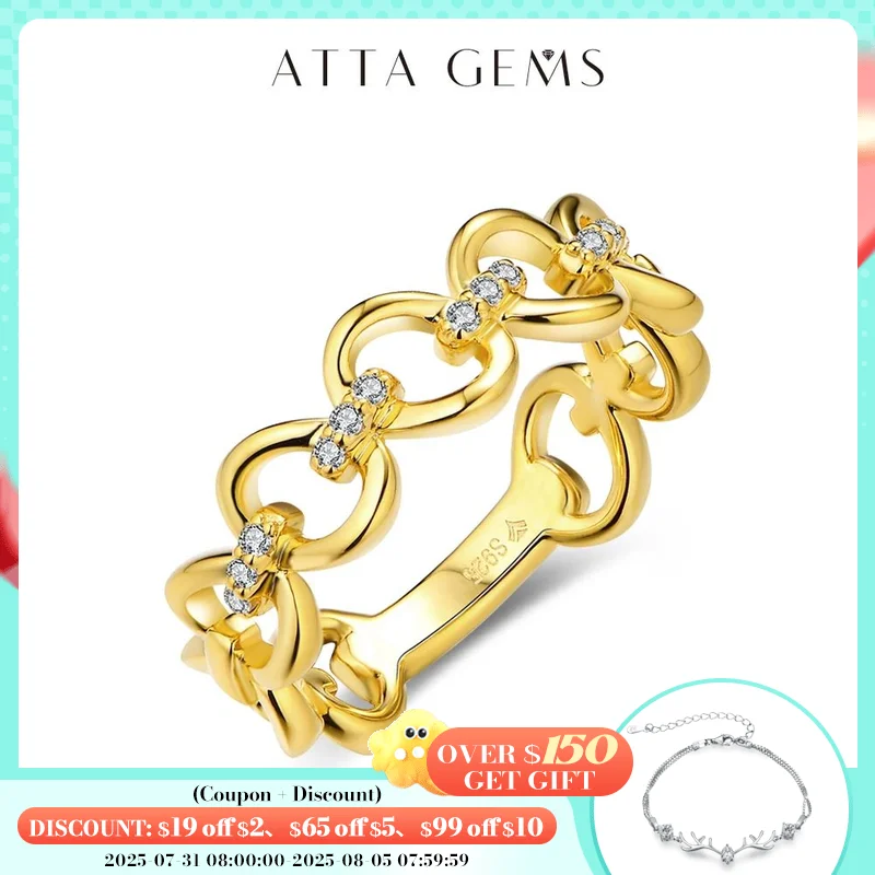 

Attagems New Moissanite Rings Christmas Pass Diamond Test Ring for Women Men 925 Sterling Silver Gold Rose Wedding Fine Jewelry