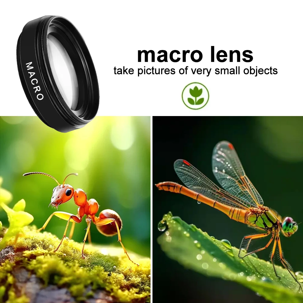 2 in 1 Camera Lens Detachable 0.45x Wide Angle Lens + Macro Lens for Ourlife AC600 AC610 AC700 AC800 Camera