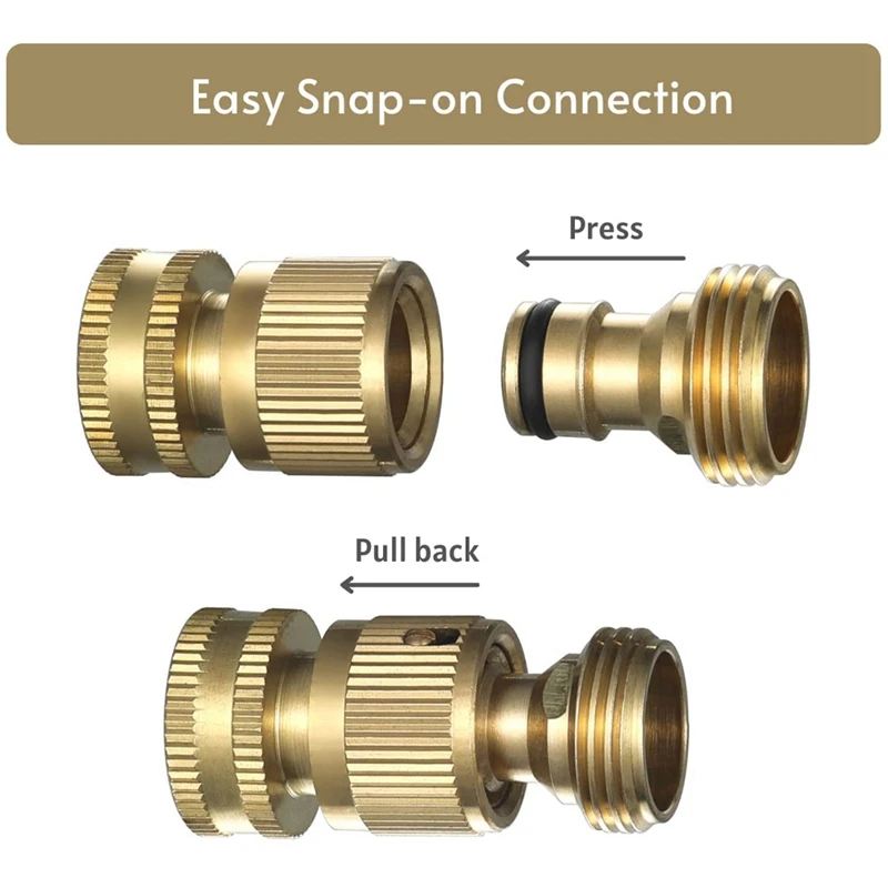 خرطوم حديقة سريع الاتصال ، تجهيزات خرطوم الحديقة ، خرطوم المياه ، 3 ، 4 "، مجموعة الذكور والنساء ، 2 مجموعة