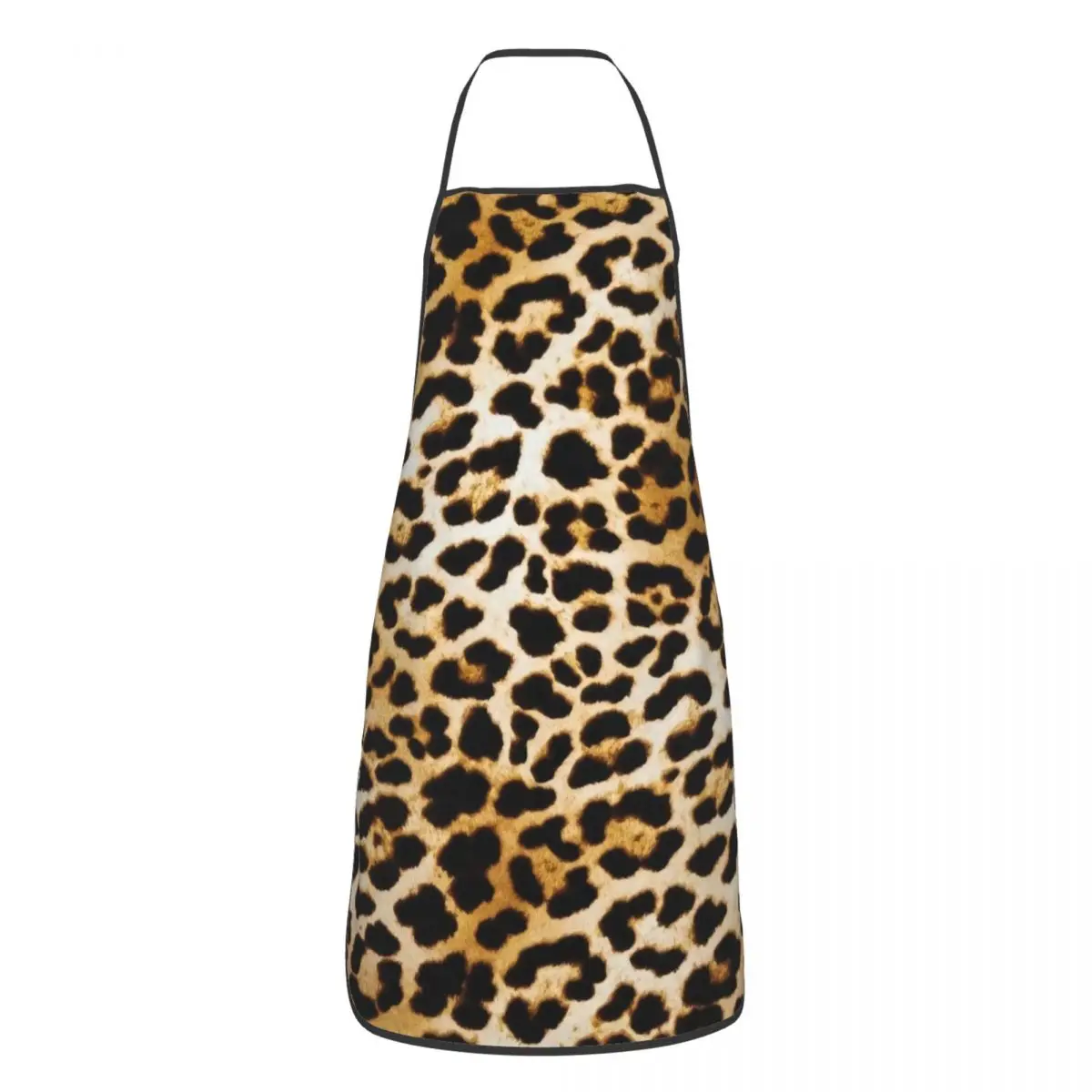 Custom Leopard Print Funny Apron Men Women Adult Unisex Kitchen Chef Bib Tablier Cuisine Cooking Baking Gardening