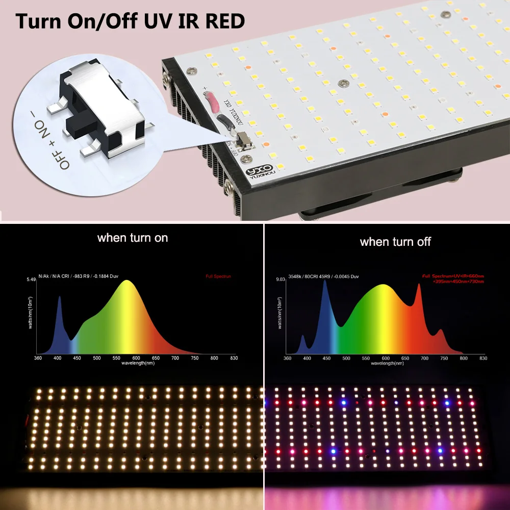 Sam-sung LM301H V5 Quantum Tech LED Grow Light  240W 480W 720W Full Spectrum Phyto Lamp for Indoor Plants Hydroponics Veg Flower