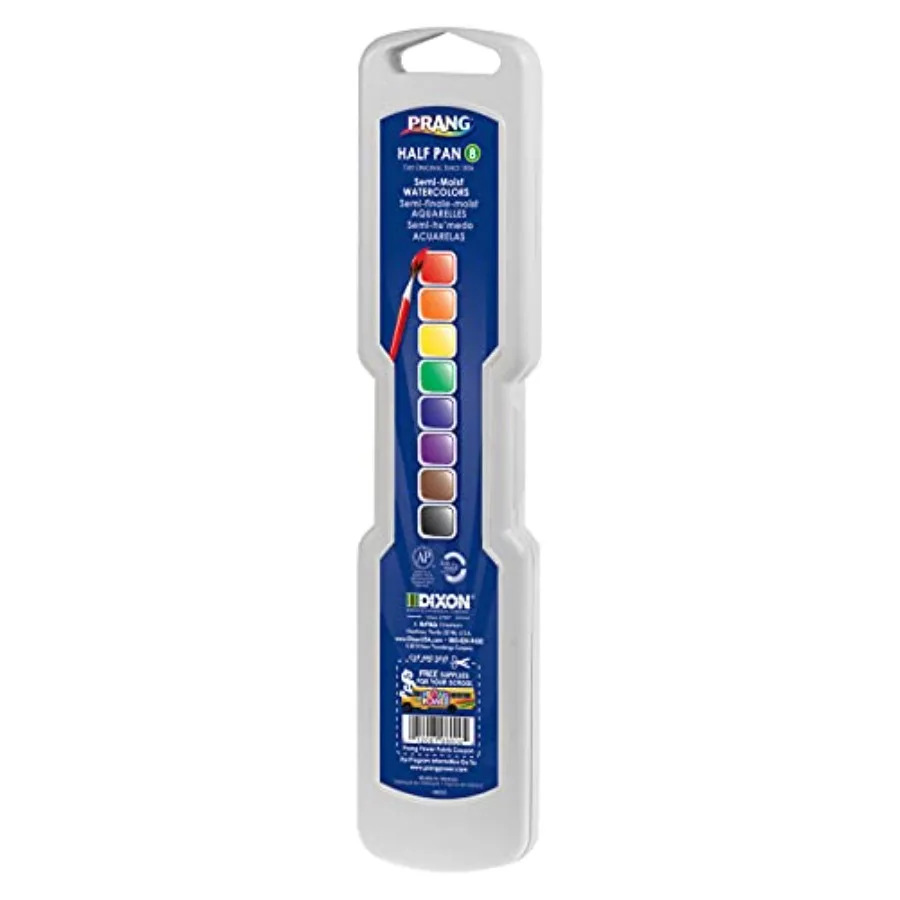 

PROFESSIONAL WATERCOLORS, 8 ASSORTED COLORS, RECTANGULAR PAN PALETTE TRAY