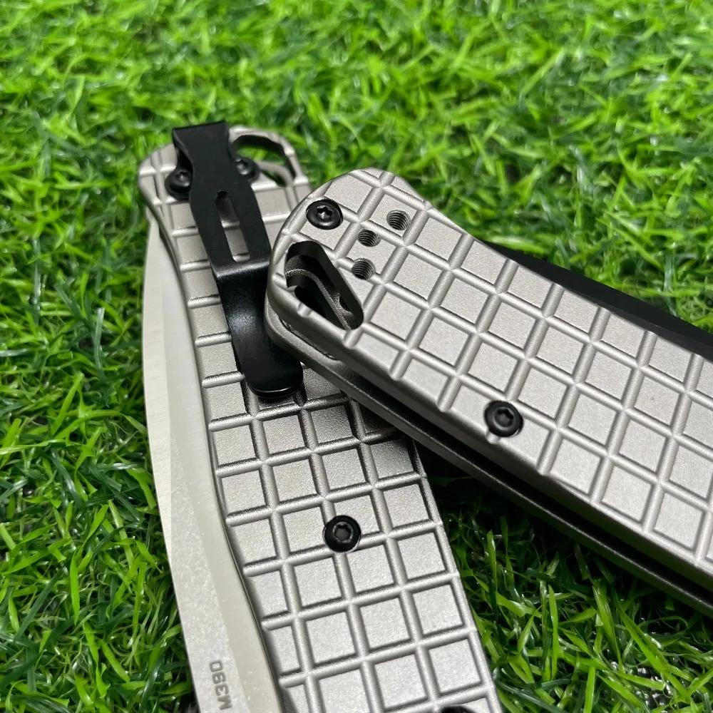 BM535 접이식 나이프 수류탄 질감 알루미늄 합금 손잡이 야외 캠핑 휴대용 날카로운 포켓 나이프