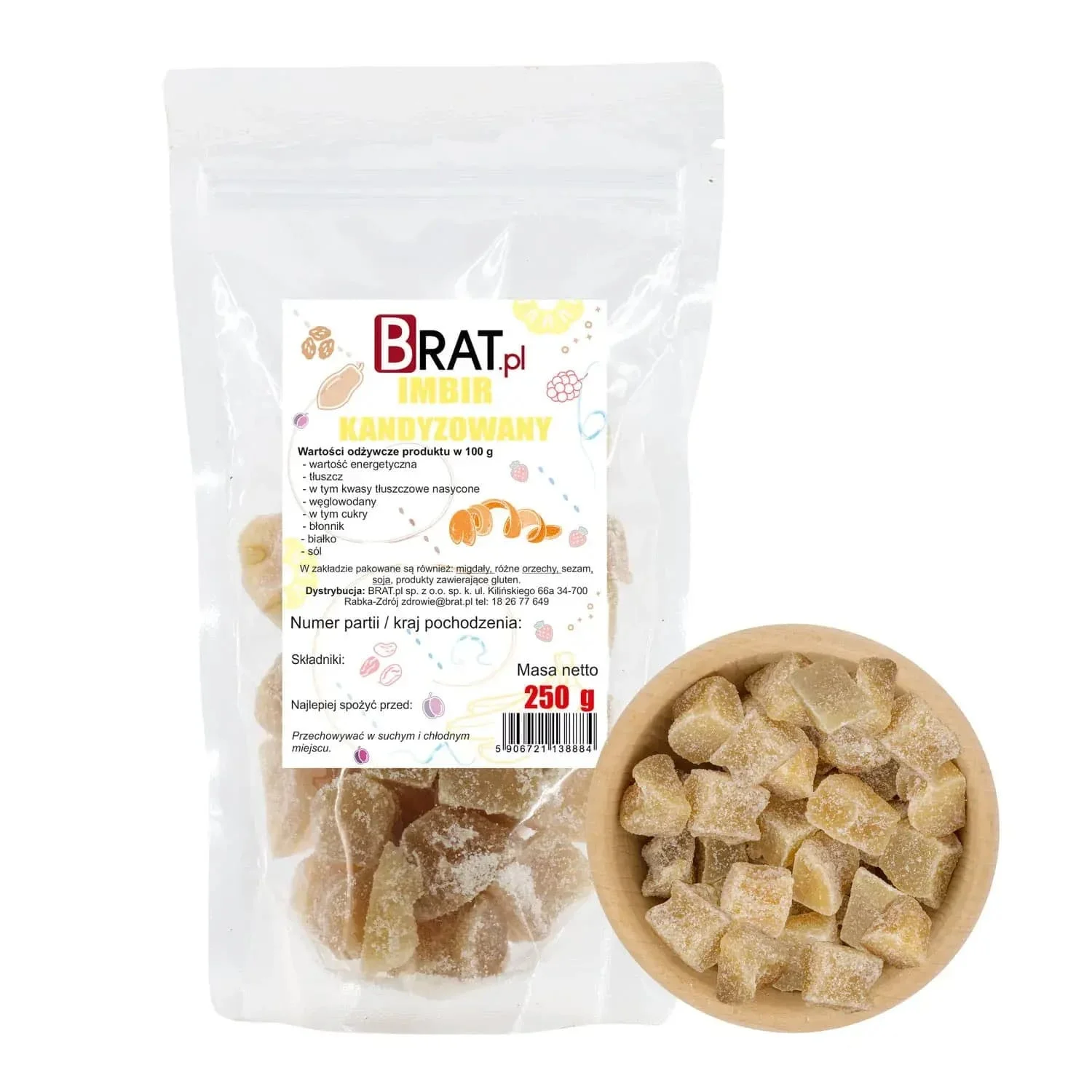 Imbir kandyzowany 250g