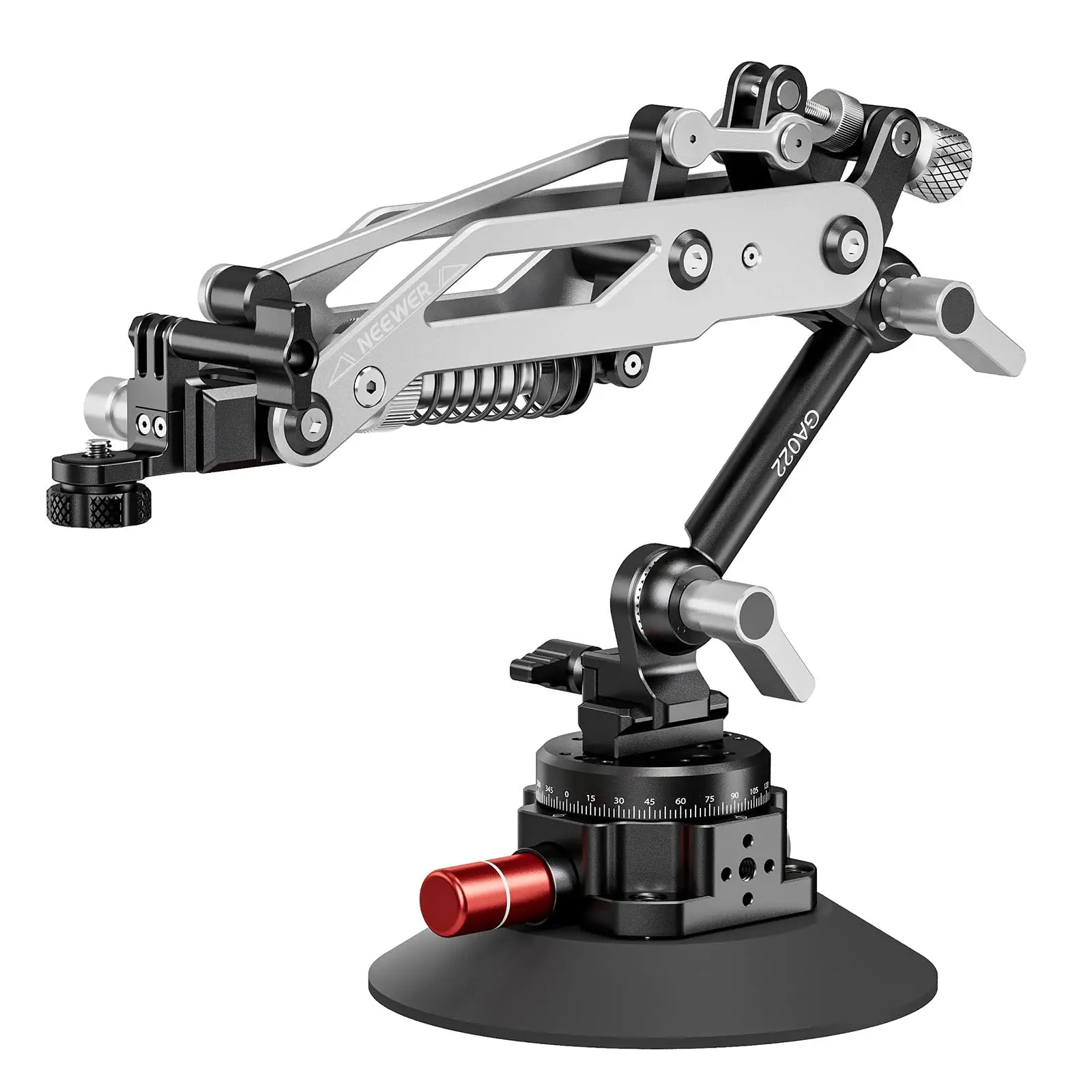 

Neewer Hydraulic Boom Arm with Vacuum Suction Cup Car Mount Quick Release NATO Rail 360° Pan Base for Action Camera