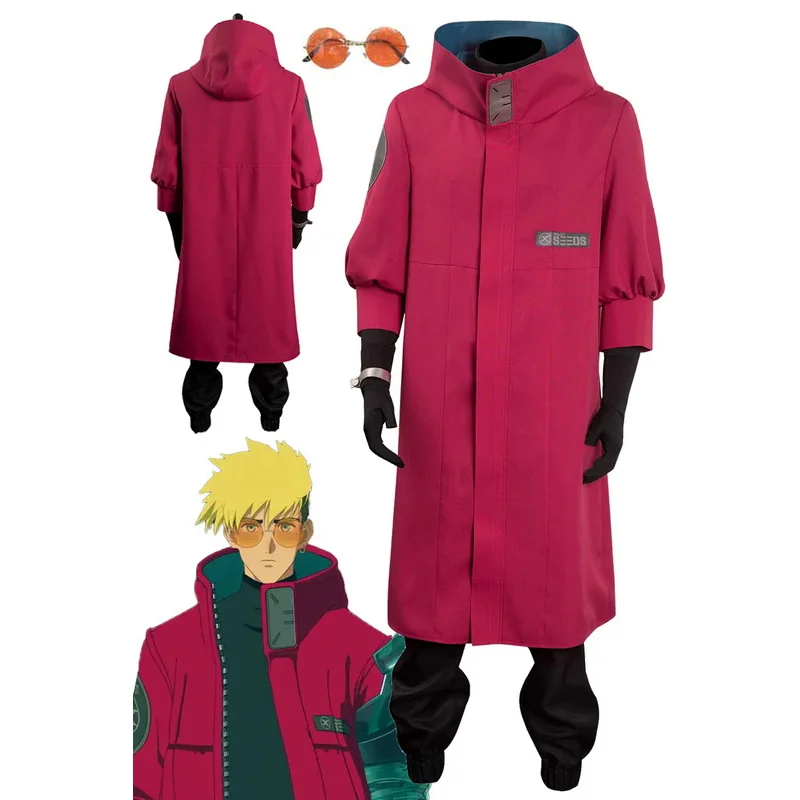 Vash The Stampede Cosplay para hombre, disfraz de Anime, TRI, Roleplay GUN, Fantasia, Halloween, Carnaval, ropa de fiesta para hombre