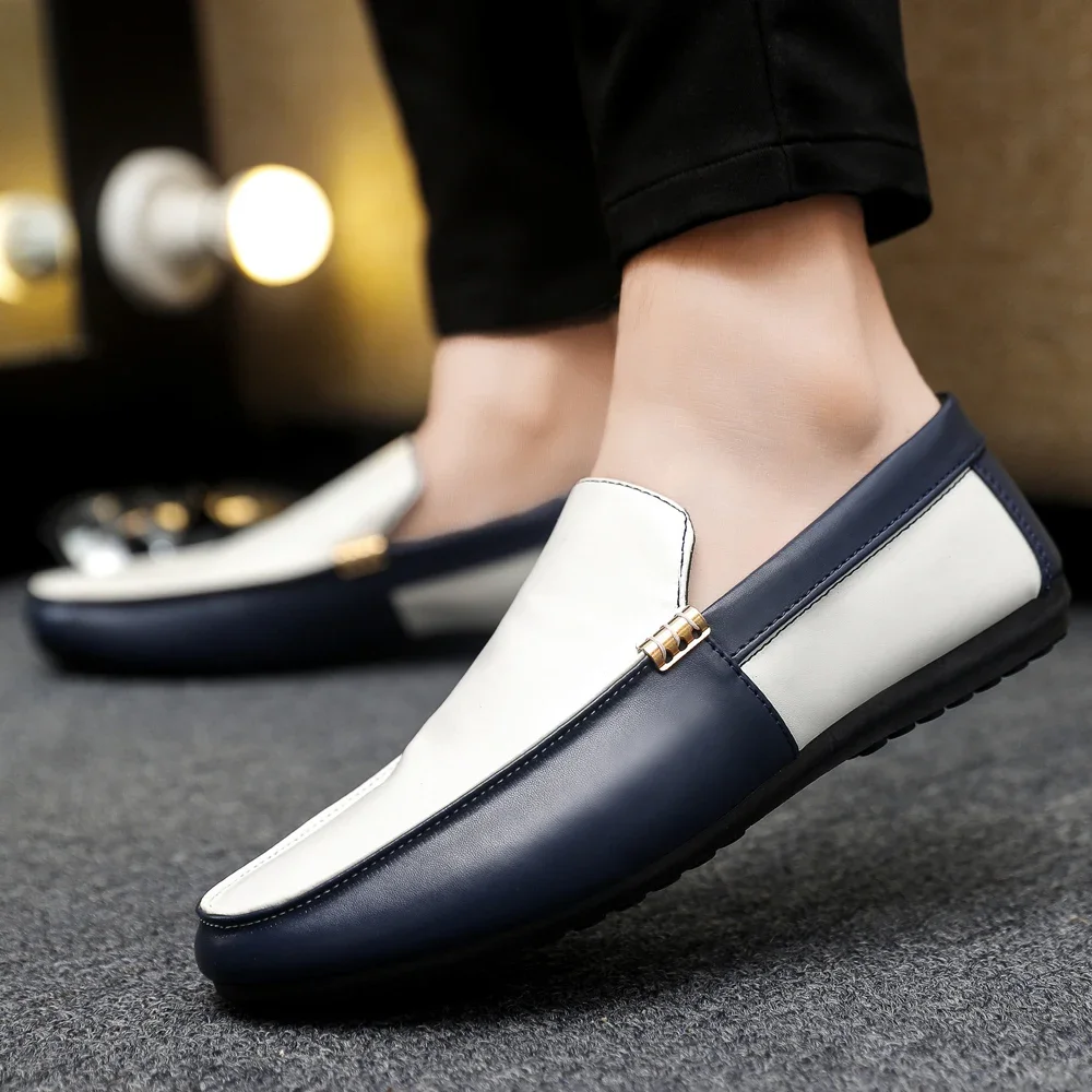 Men Loafers Men Casual Shoes Breathable Loafers Sneakers Fashion Comfortable Flat Handmade Retro Leisure Loafers Shoes Men Shoes
