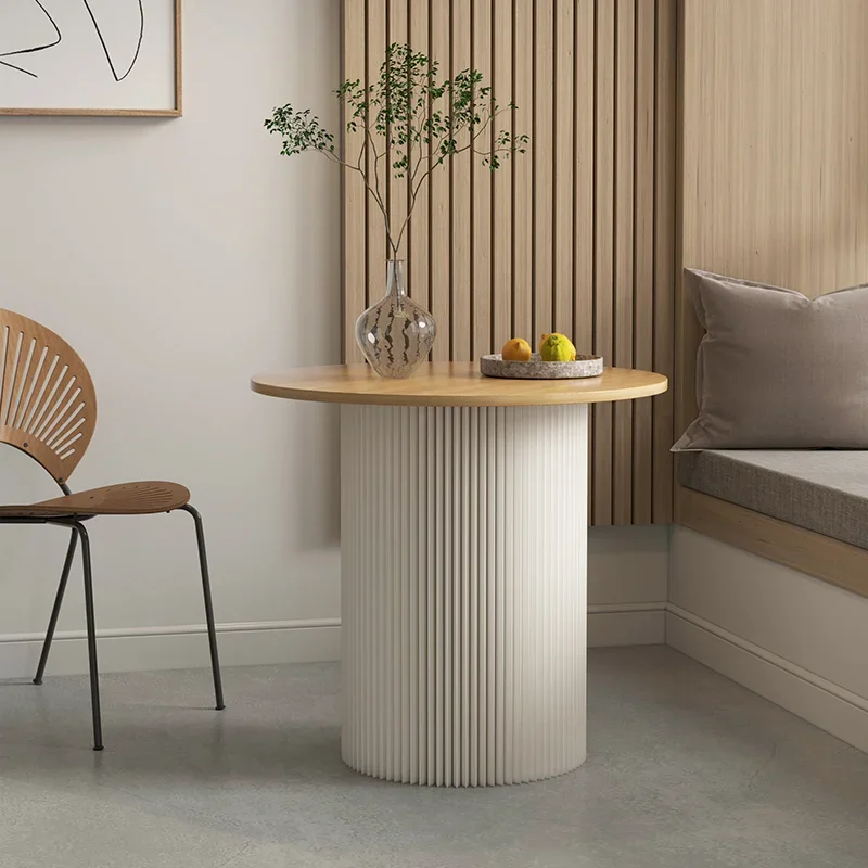 #Modern simple small coffee table commercial office negotiation table portable side creative bedroom bedside round