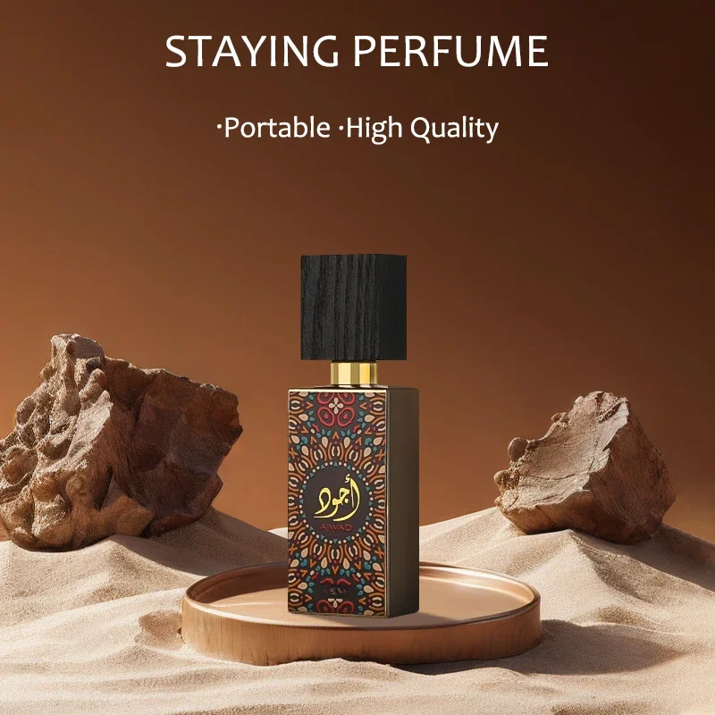 60ml kualitas tinggi tahan lama parfum portabel Minyak pria hadiah Premium parfum semprot aroma deodoran rambut tubuh parfum Timur Tengah