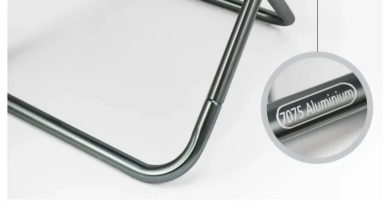 CLS&NOBANA Camping-Handtaschenstuhl, tragbarer, leichter Outdoor-Aluminium-Mattza-Stuhl, hochbelastbarer Reise-, Strand- und Angelstuhl – Detail 12