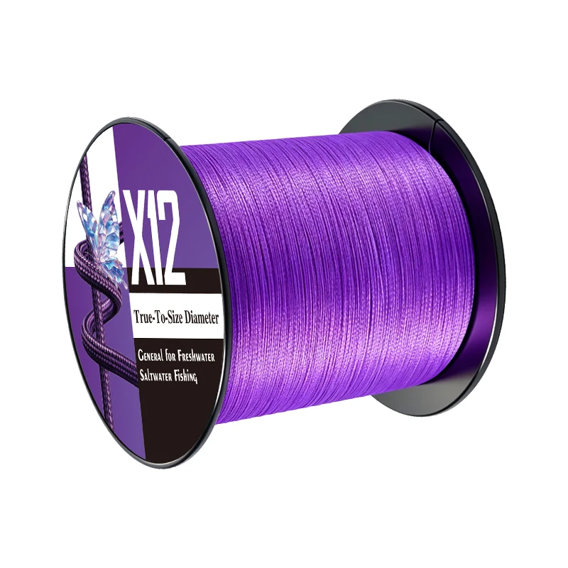 Verbesserte 12-Strang Geflochtene PE-Angelschnur 300M-500M-1000M Glatte Multifilament-Schnur Zubehör für Salzwasser Süßwasser Karpfen – Detail 8