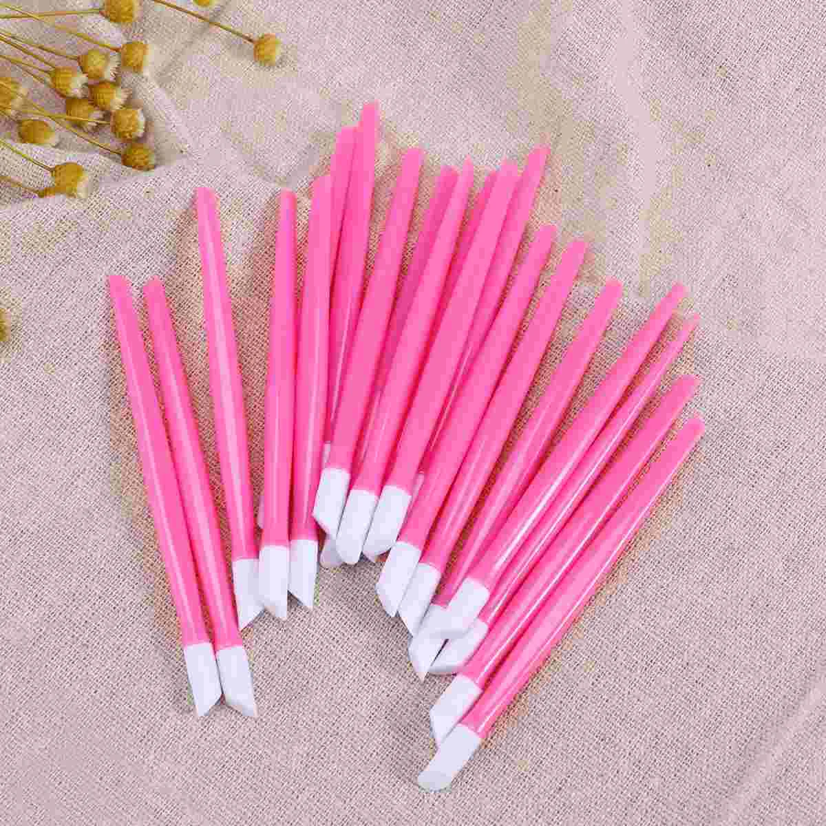 20 Pcs Manicure Clear Orange Stick Nails Pen Softener Polishers Cleaing Cuticle Pusher Dead Skin Pushers Tools Giveaway