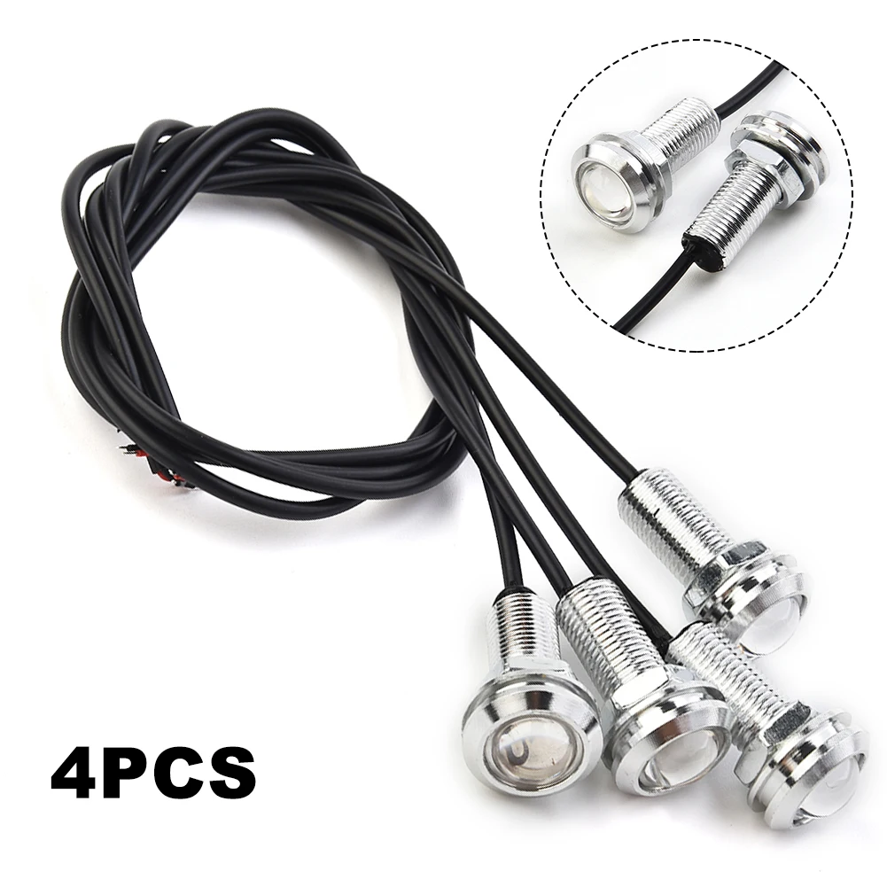 4Pcs 12V Marine Boat Transom LED Stern Light Round LED Tail Lamp Waterproof Yacht Side Marker Courtesy Lights Blue