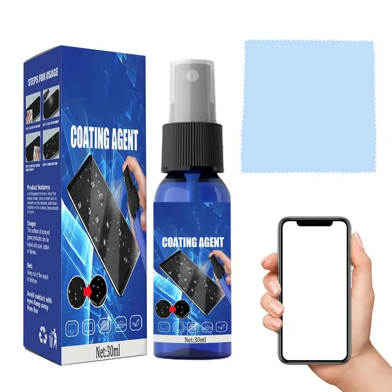 30ML Screen Protector Spray NANO Liquid Coating Mobile Screen Protection Spray Hydrophobic Polish For Computer Phone Laptop PC