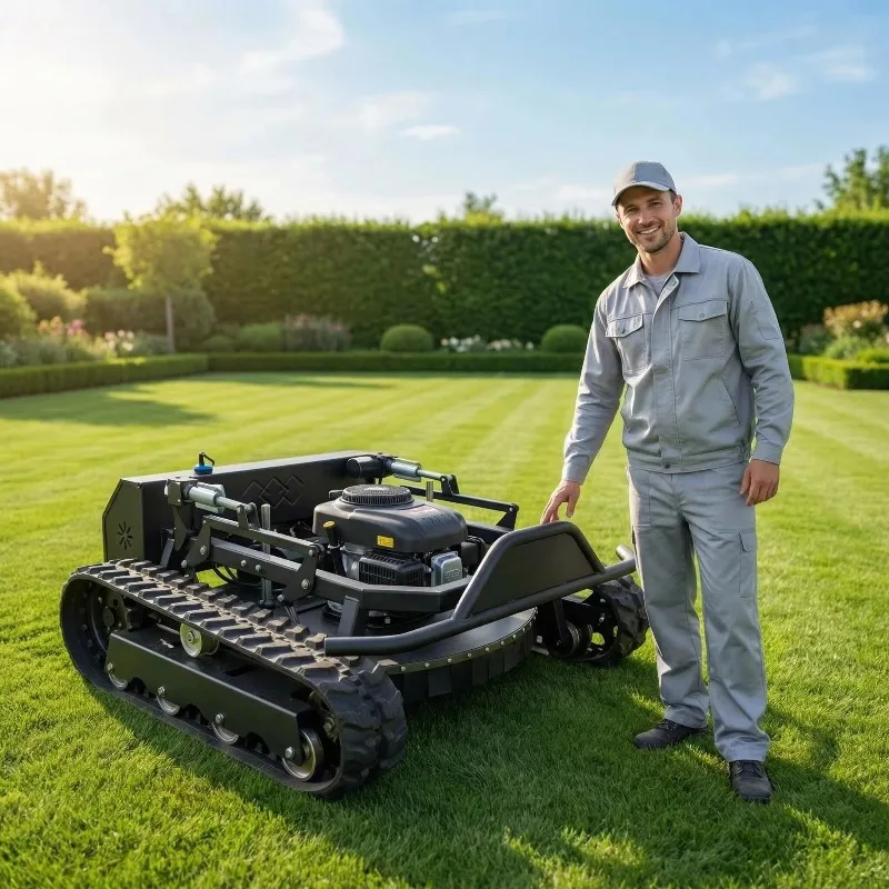Powered Remote Control Track Lawn Mover CNC Intelligent Multi Terrain Self Propelled Equipment for Workshop Factory Use