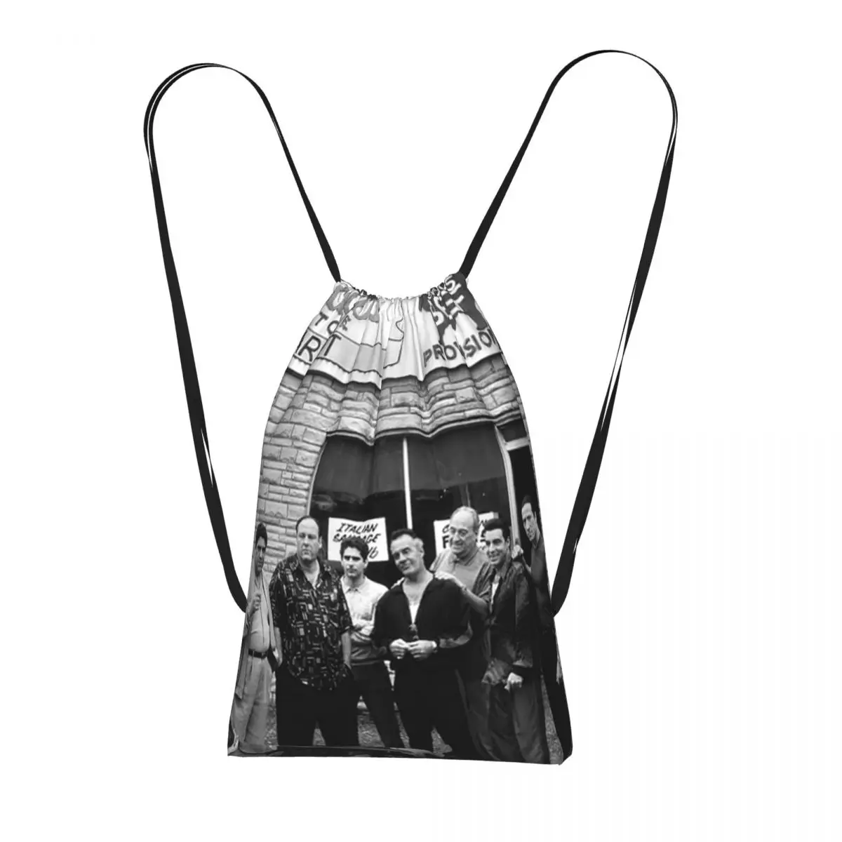 

The Sopranos Family Backpacks Portable Drawstring Bundle Pocket Sports Bag Book Bags for Man Woman Students