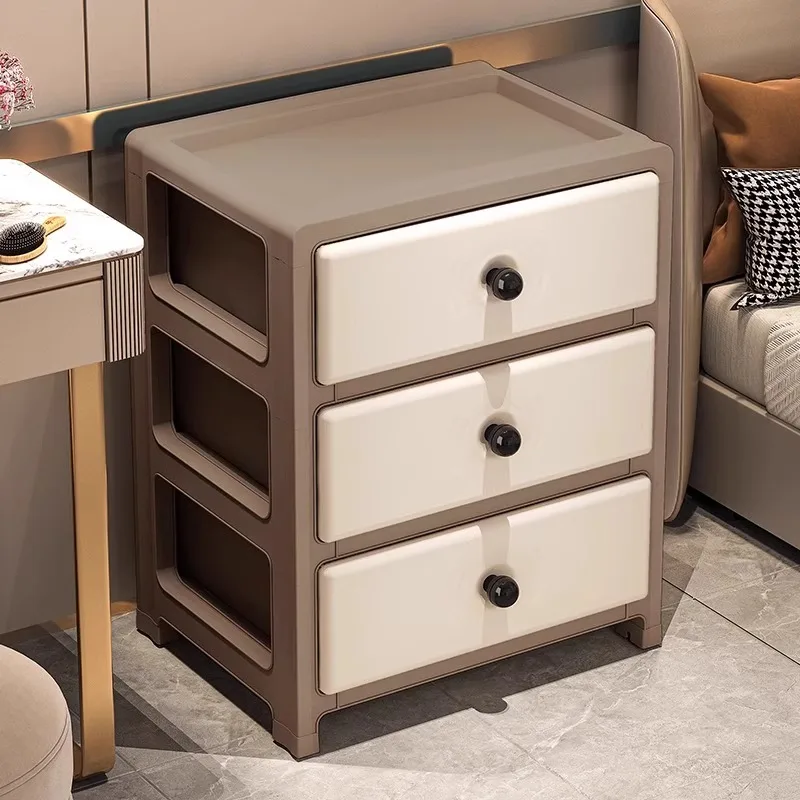 

Storage Cabinet Household Large Capacity Wheeled Locker Organizing Box Bedroom Bedside Table Children's Snacks Toy Storage