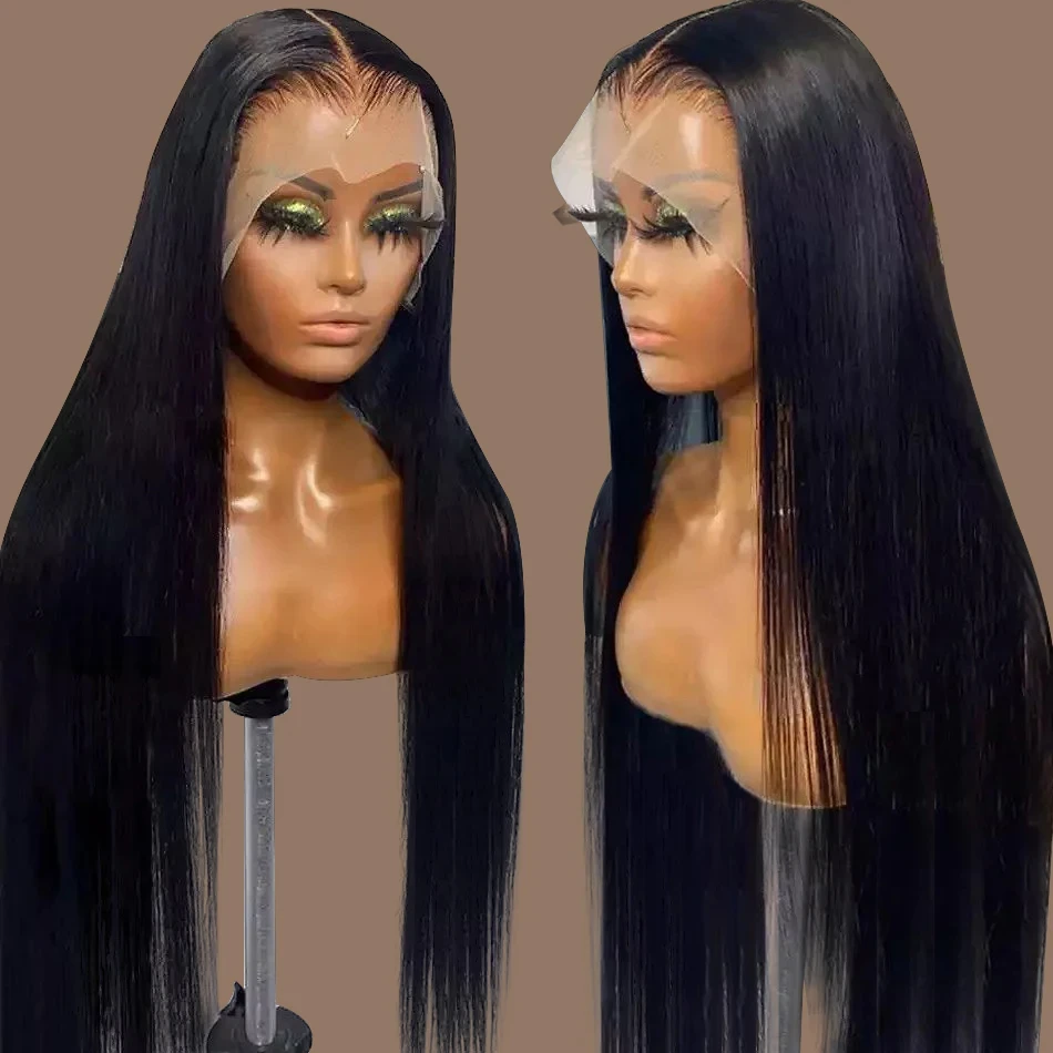 

13x6 Hd Lace Frontal Wig Pre Plucked 30 40 Inch Bone Straight Lace Front Wigs Human Hair Brazilian Wigs For Black Women