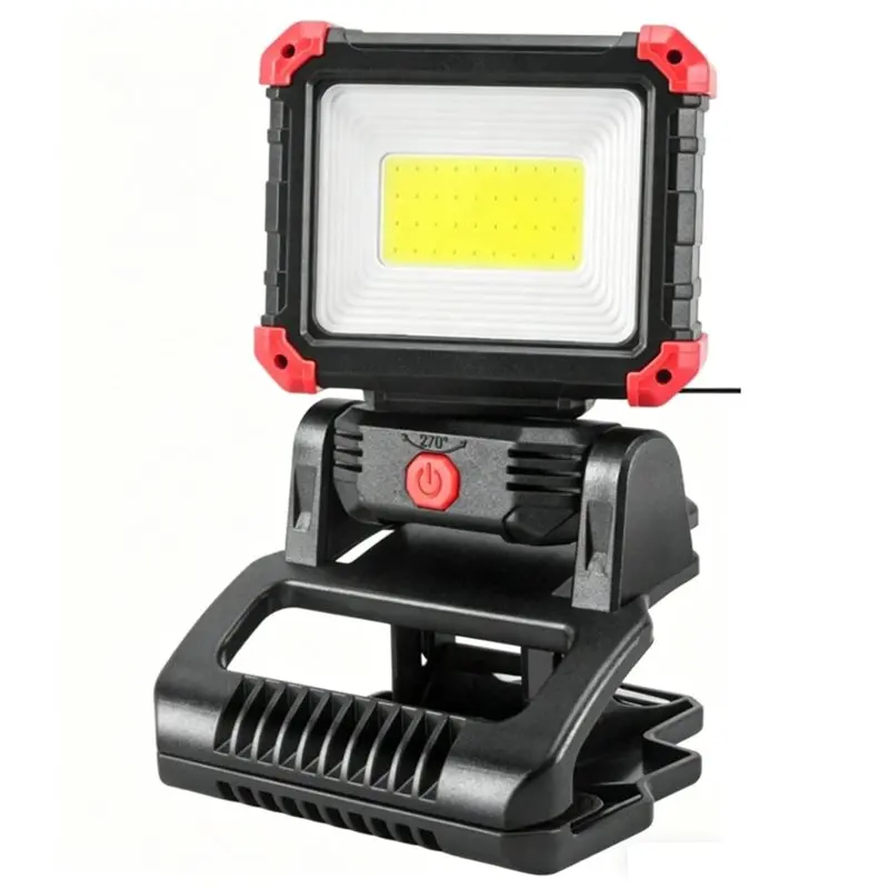 

A25F-LED Rechargeable Work Light With Clamp, With 3 Light Modes 270° & 180° Rotation, Waterproof Waterproof Light