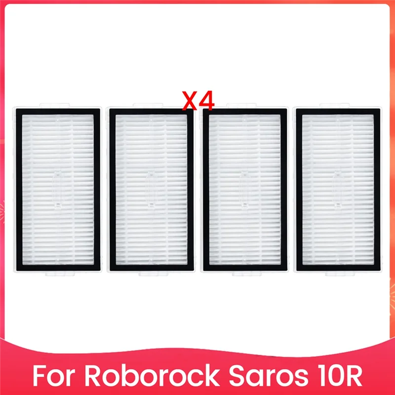 Paquete de BAAN-4 filtros HEPA de repuesto para accesorios de Robot aspirador Roborock Saros 10R