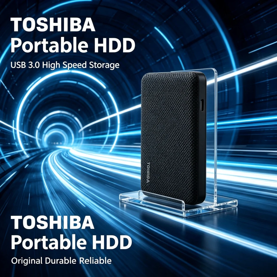 

[Brand+] Toshiba V10 Black Portable External Hard Drive USB3.0 Mobile HDD Storage Disk for Laptop Desktop PC File Data Backup