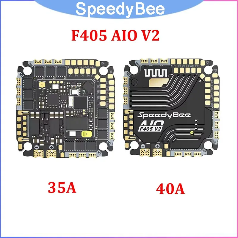 

Полетный контроллер SpeedyBee F405 AIO V2 35A/40A, 25.5x25.5мм, с двойным BEC ICM42688, интегрированный ESC 3-6S для FPV дронов