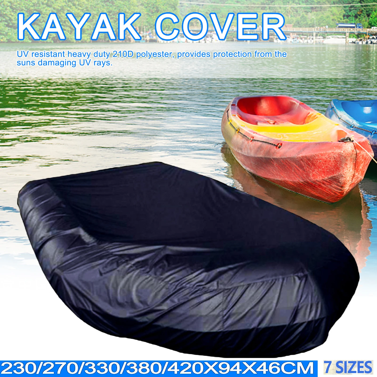 Marine Boat Cover Waterproof Dustproof Anti UV Ice Snow Inflatable Boat Dinghy Fishing Rubber Boat Kayak Sun Cover Heavy Duty