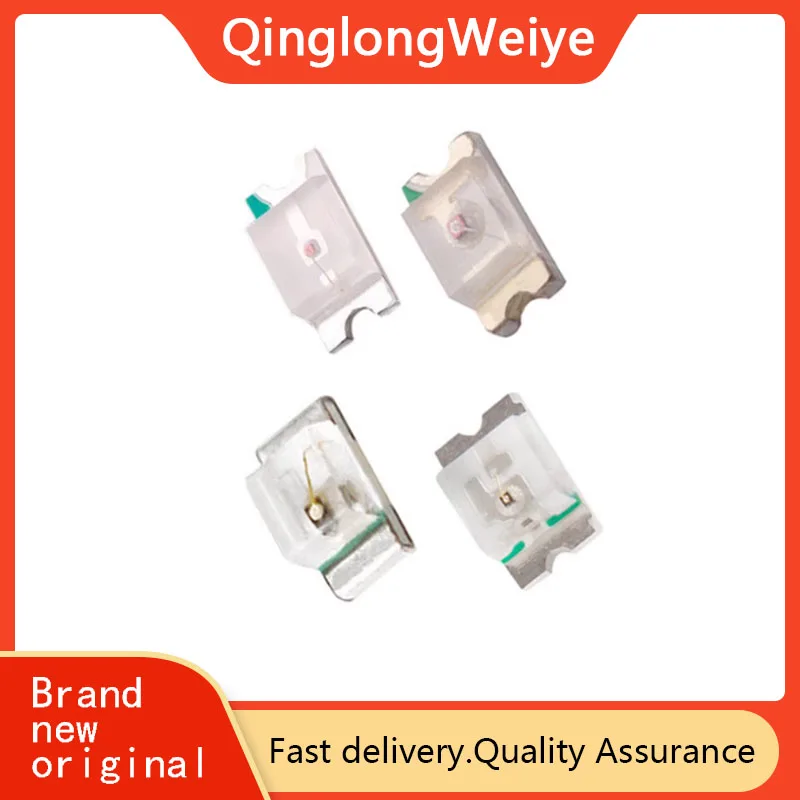 100 قطعة حبات إضاءة LED عالية السطوع SMD 0603 باللون الأحمر والأخضر والأزرق والأصفر والأبيض للمكونات الإلكترونية