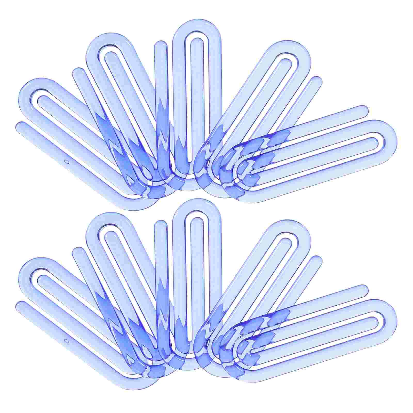 60 Pcs Big Paper Clip Crafts Jumbo Clips Office Document Small Binder Blue Folders File Plastic Fixing for Photo