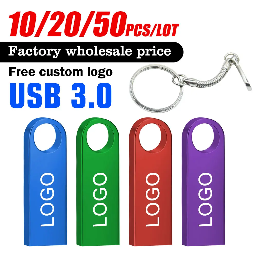10 20 50PCS Custom LOGO USB 2.0 USB 3.0 High Speed Usb Stick memoria stick memory Flash Drive Pendrive4GB 8GB 16GB 32GB 64GB