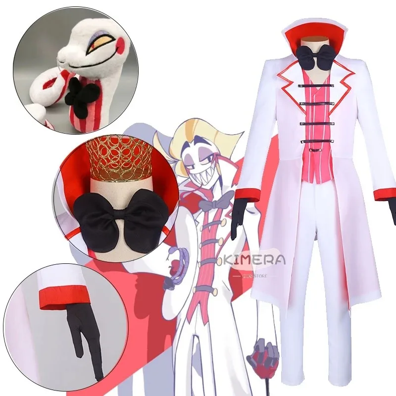 Anime Hazbin Cosplay Lucifer Hotel Charlie Morningstar rey disfraz Vox Vaggie Cosplay ropa fiesta de Halloween diablo papá 2024
