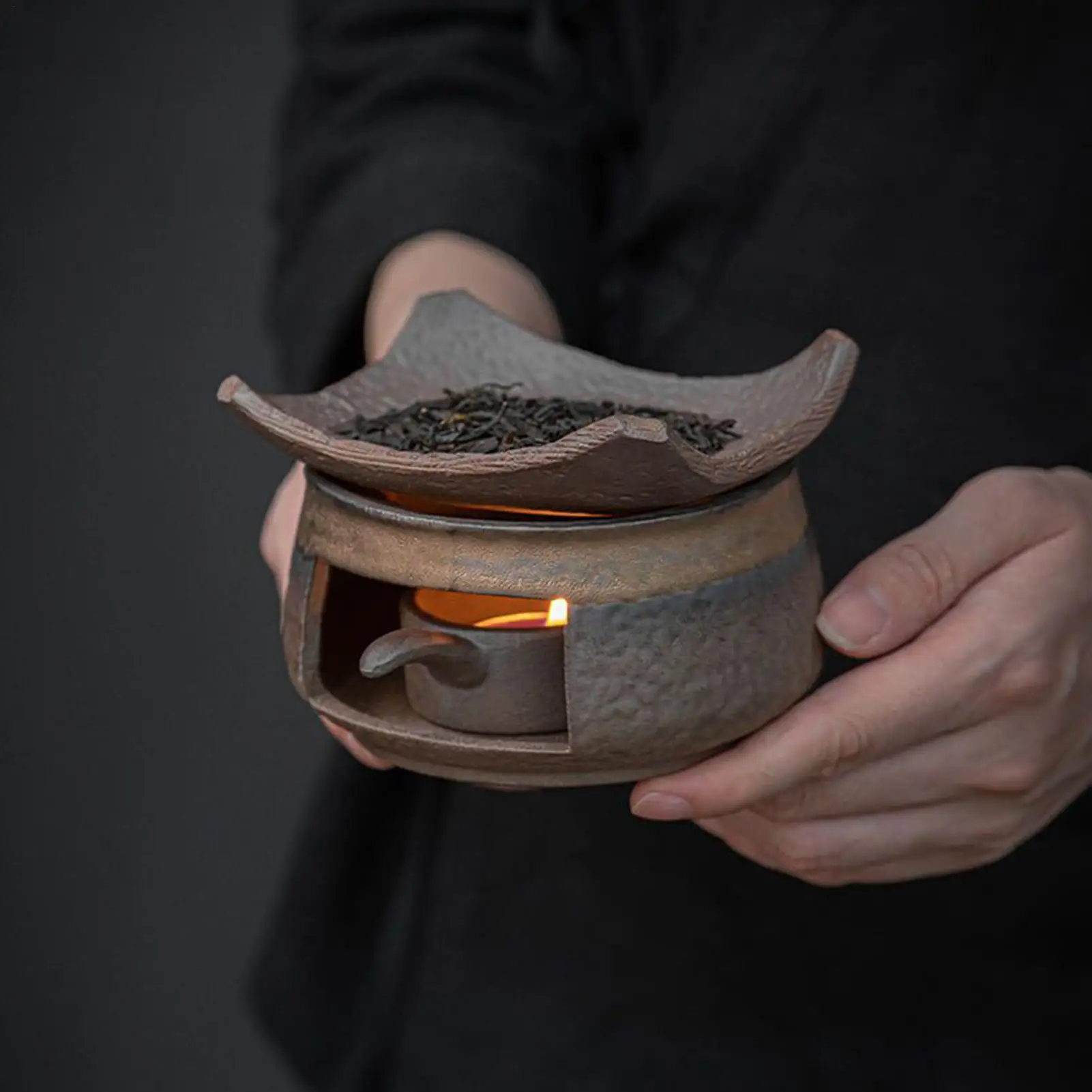 Aromatherapy Stove Ceramic Safe Decorative Multifunctional Diffuser Zen Incense Wax Burner Kit for Yoga Room Home Office Desk