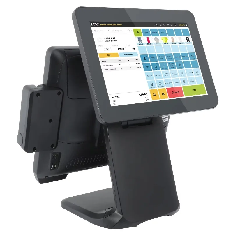 2026 The New ST9800 15inch POS All-in-one Machine Dual-screen POS System Point Of Sale POS System With Windows Software