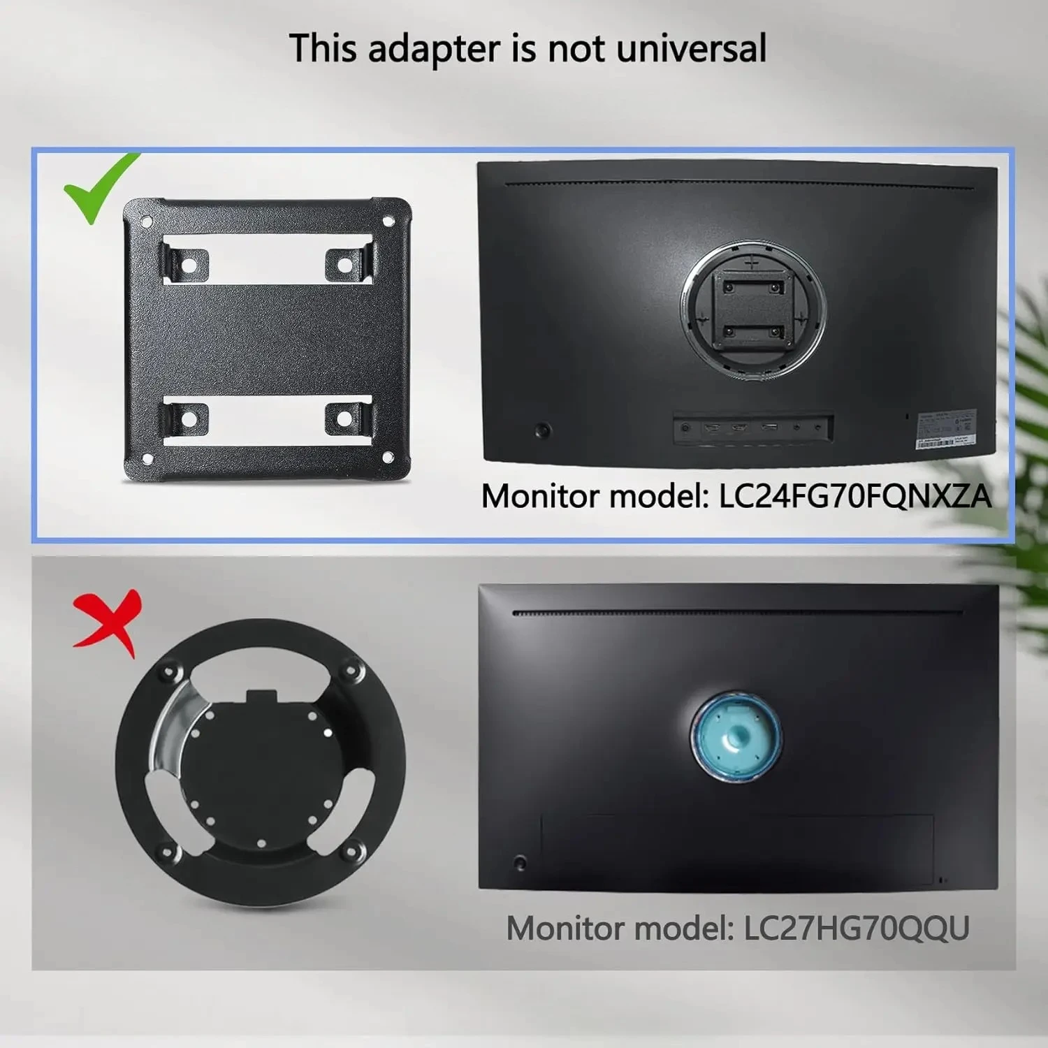 Novo adaptador de montagem cfg70 é apenas para monitor curvo samsung cfg70 24in/27in é para c24fg70fq c27fg70fq lc24fg70fqn