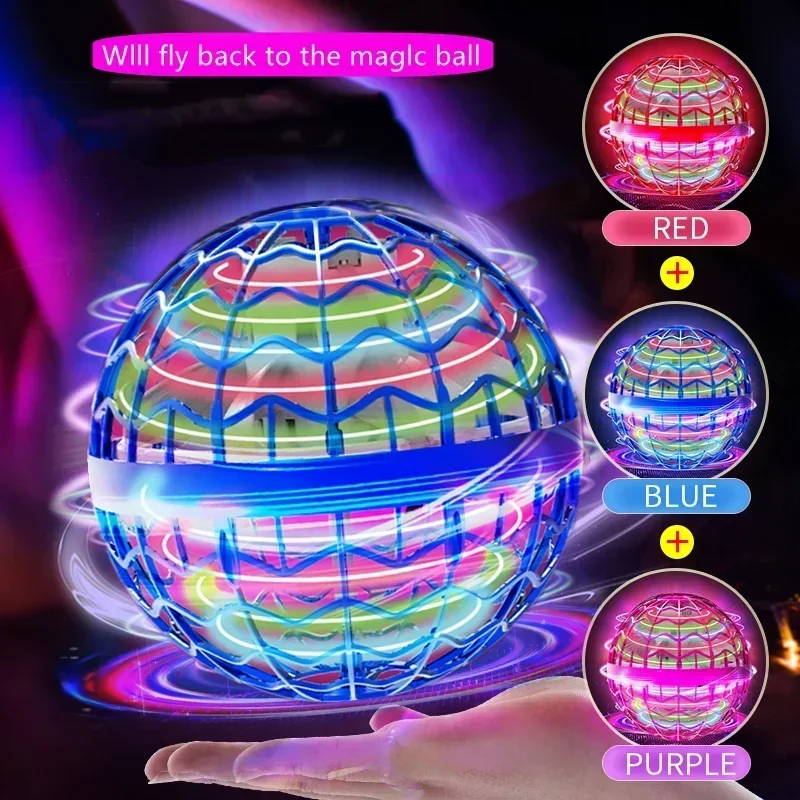 Original Product Fly Ball Hover Ball LED Light Rotating Fly Ball Toy Flying Drone 2024 Indoor and Outdoor Children's Gift