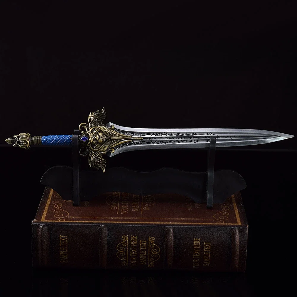 World of Warcraft-Épée de Frostourne et Llane Wrynn I, 30cm, Modèle en Métal Complet, Ornement à Collectionner Karambit, Jouet Cosplay Sûr, Cadeaux pour Garçon